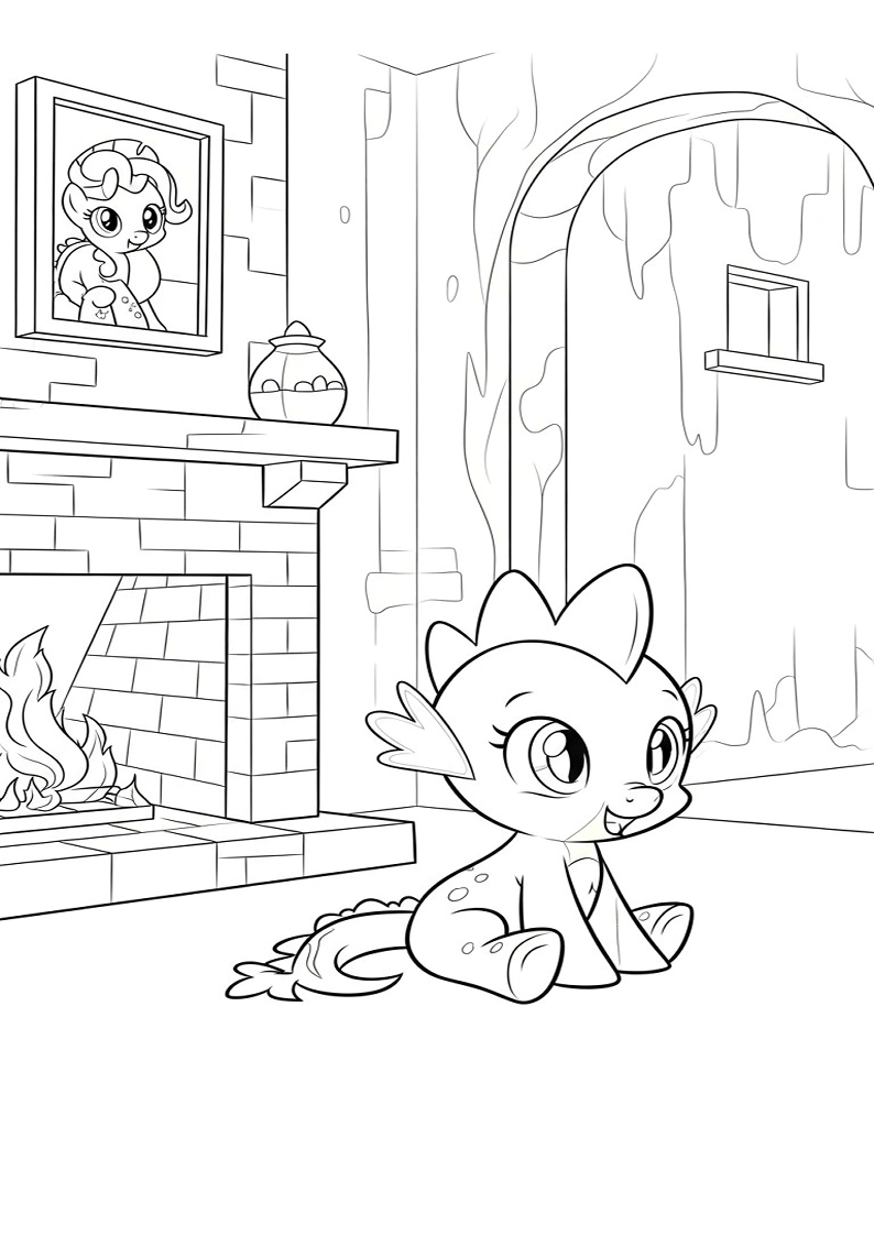 Spike My Little Pony Coloring Sheet 137