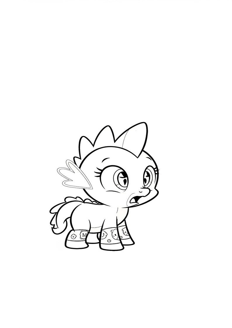 Spike My Little Pony Colouring Pages 57