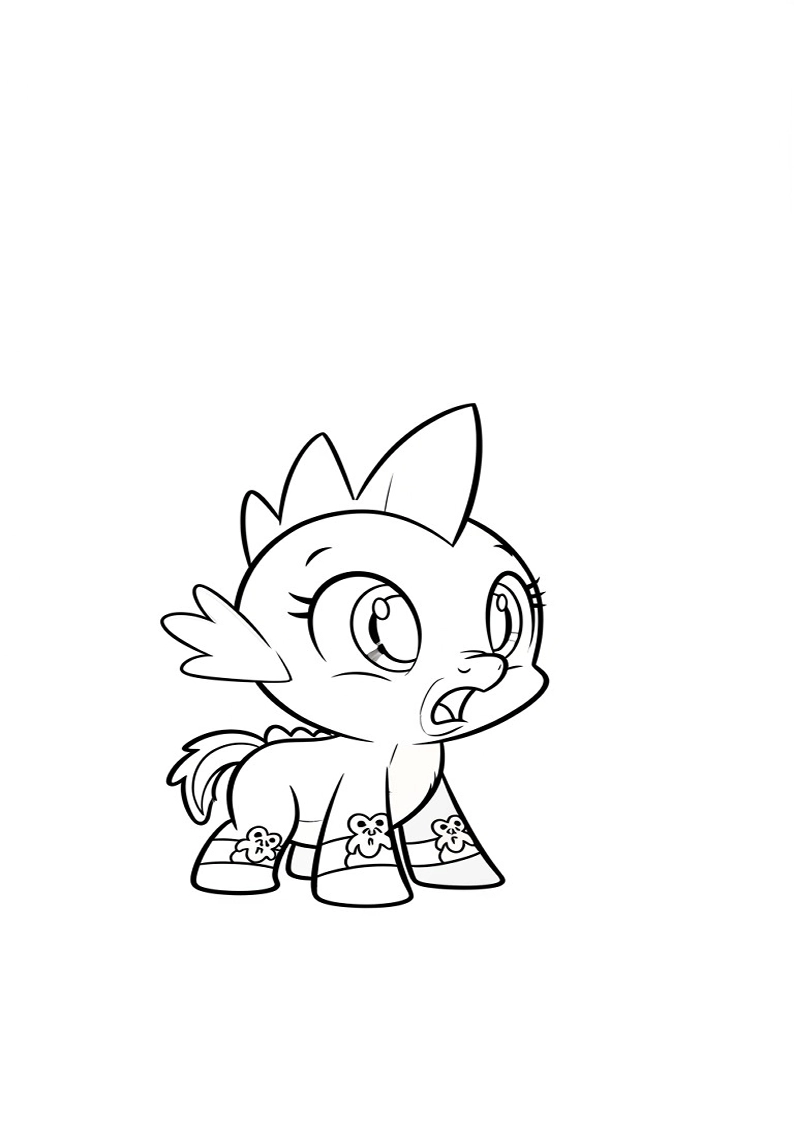 Spike My Little Pony Colouring Pages 58