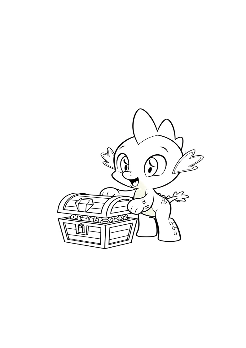 Spike My Little Pony Colouring Pages 59