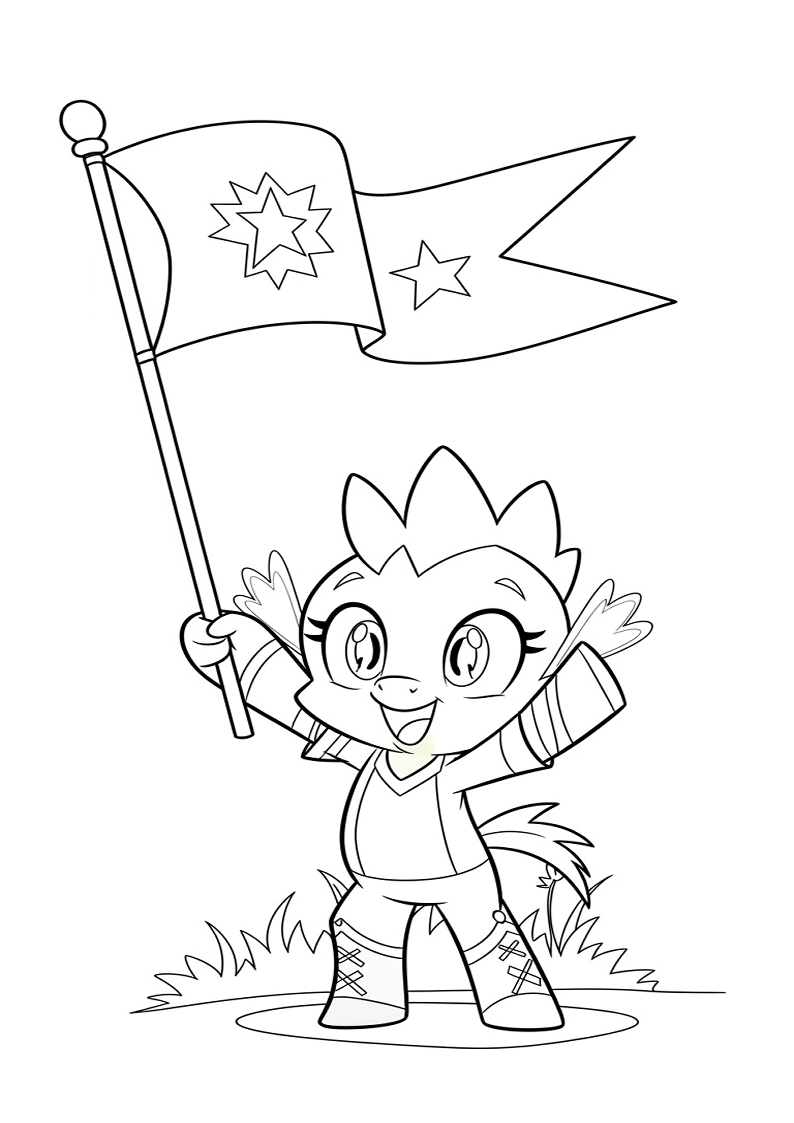 Spike My Little Pony Colouring Pages 60