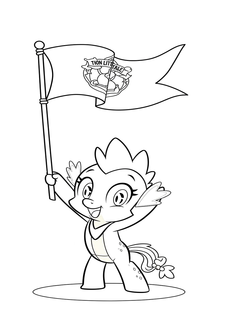 Spike My Little Pony Colouring Pages 62
