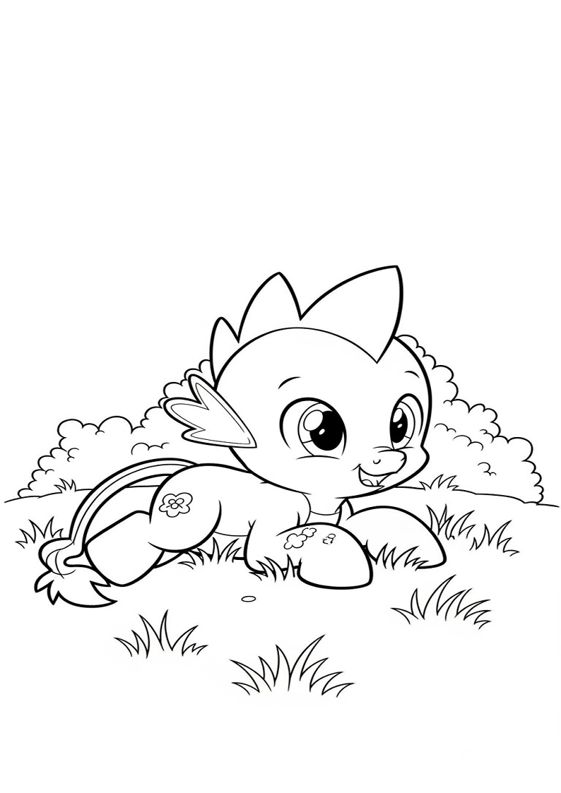 Spike My Little Pony Colouring Pages 63