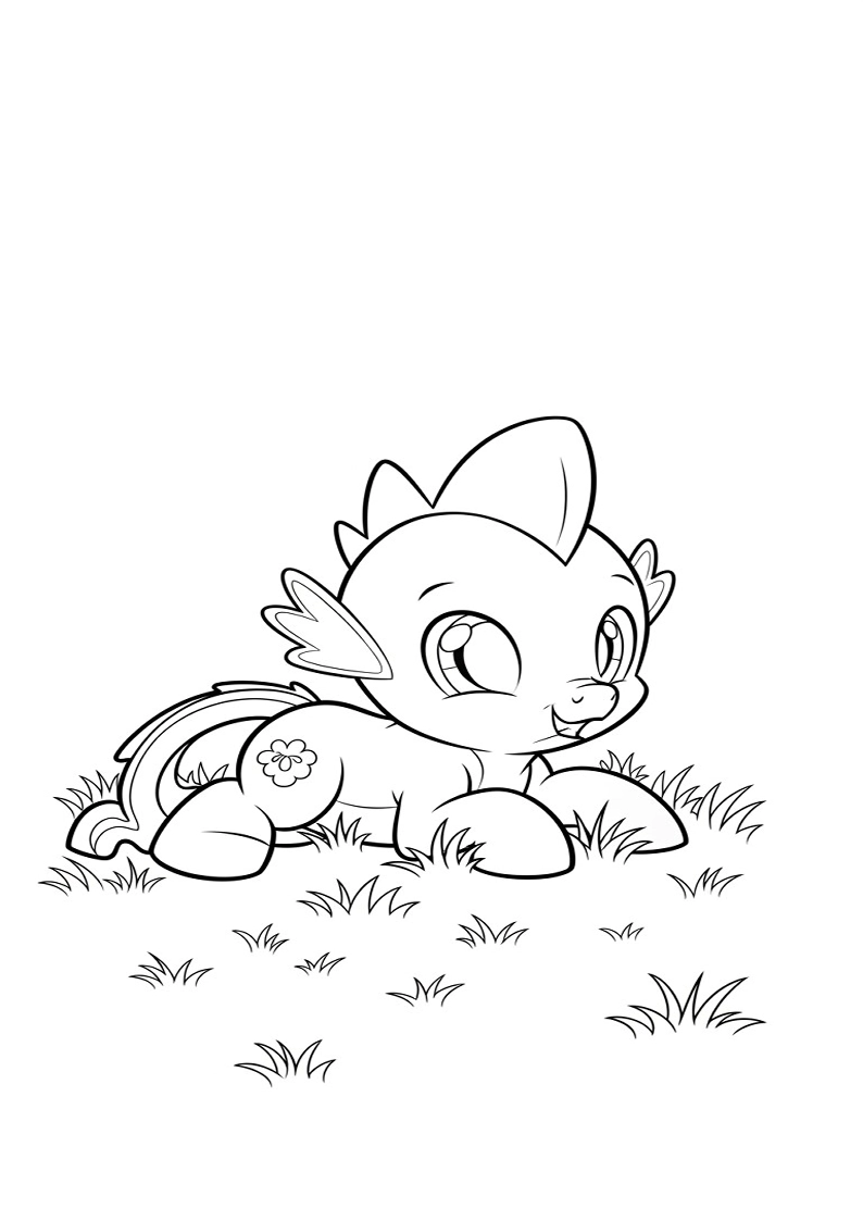 Spike My Little Pony Colouring Pages 65