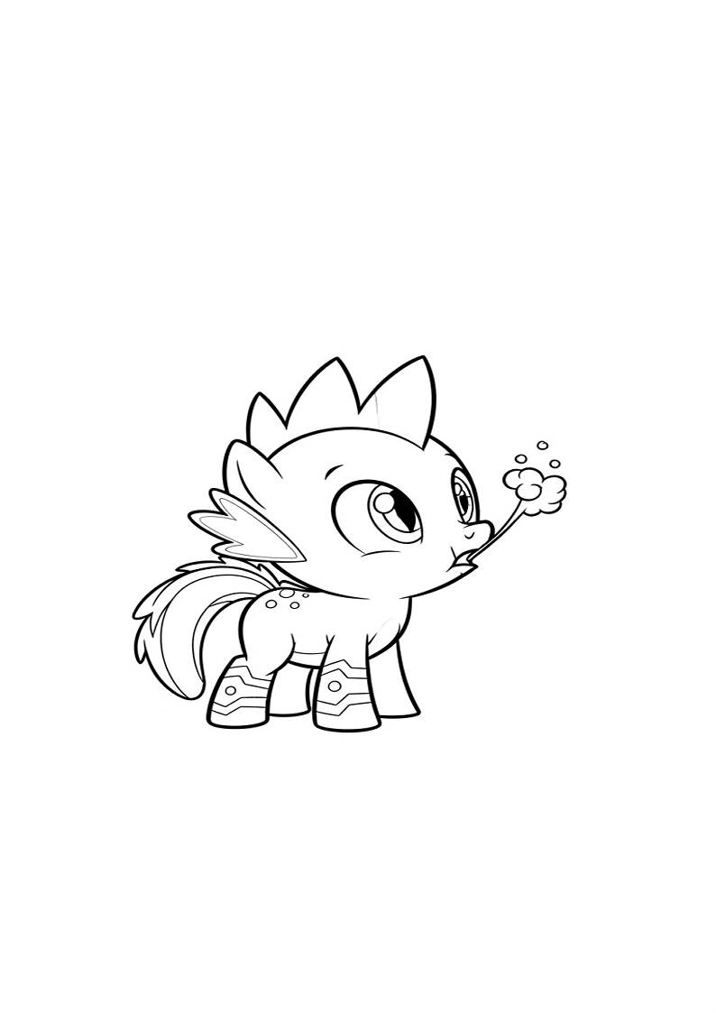 Spike My Little Pony Colouring Pages 67