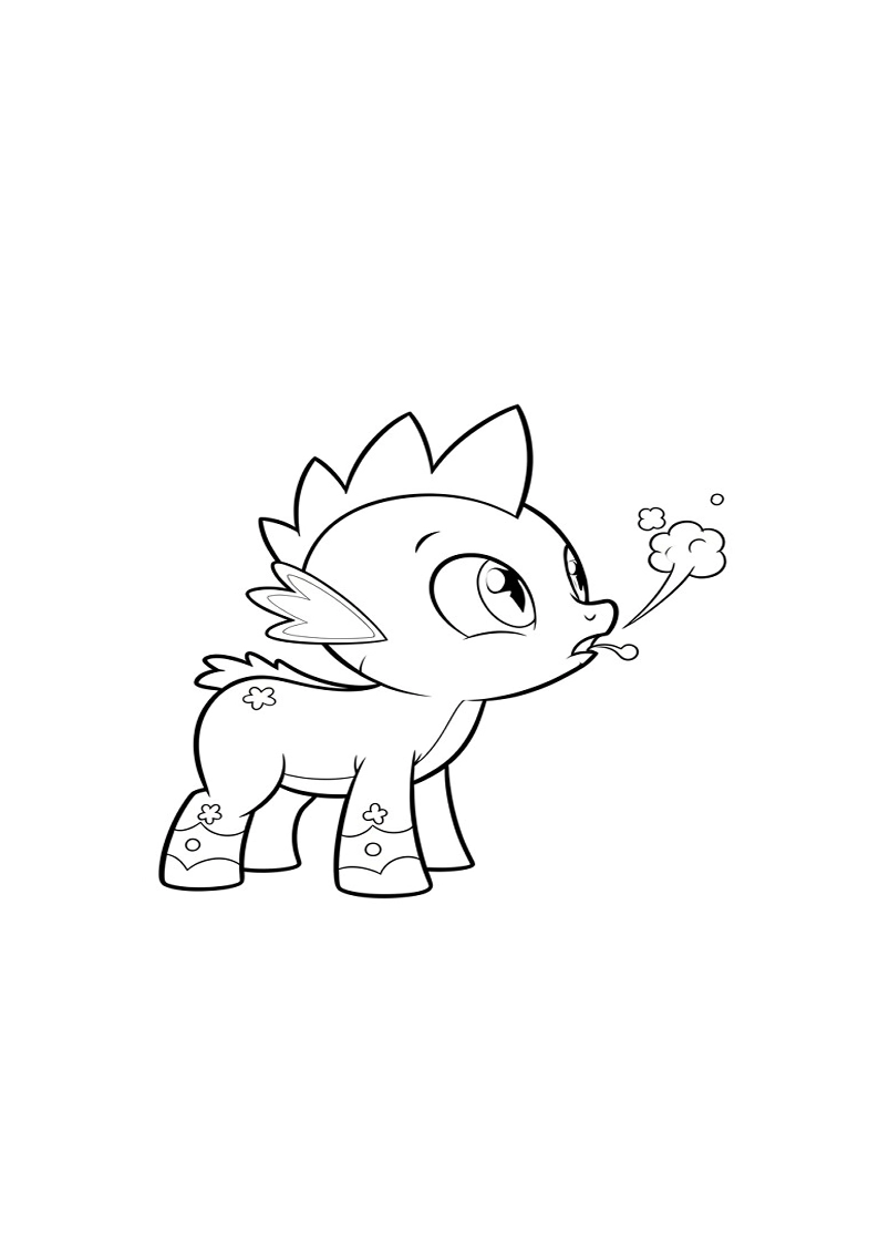 Spike My Little Pony Colouring Pages 68
