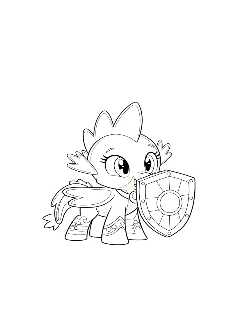 Spike My Little Pony Colouring Pages 69