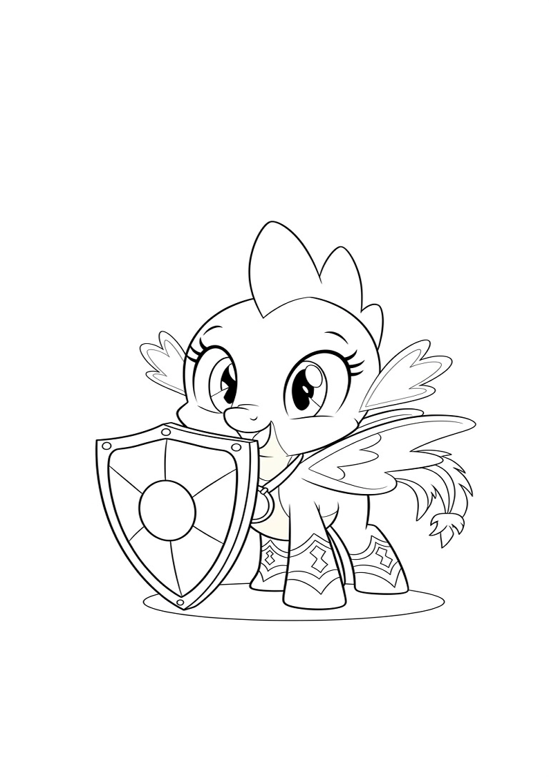 Spike My Little Pony Colouring Pages 70