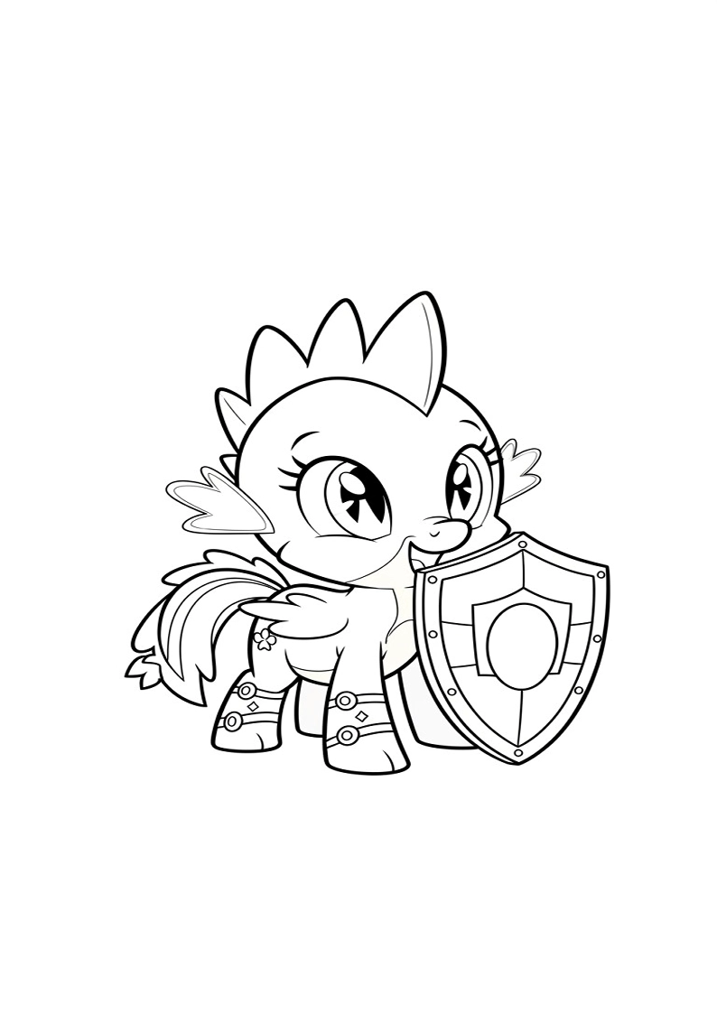 Spike My Little Pony Colouring Pages 71