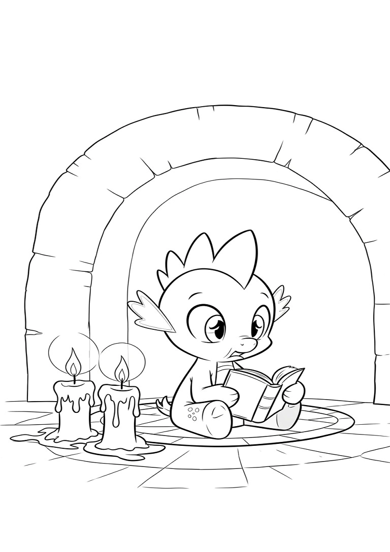 Spike My Little Pony Colouring Pages 73
