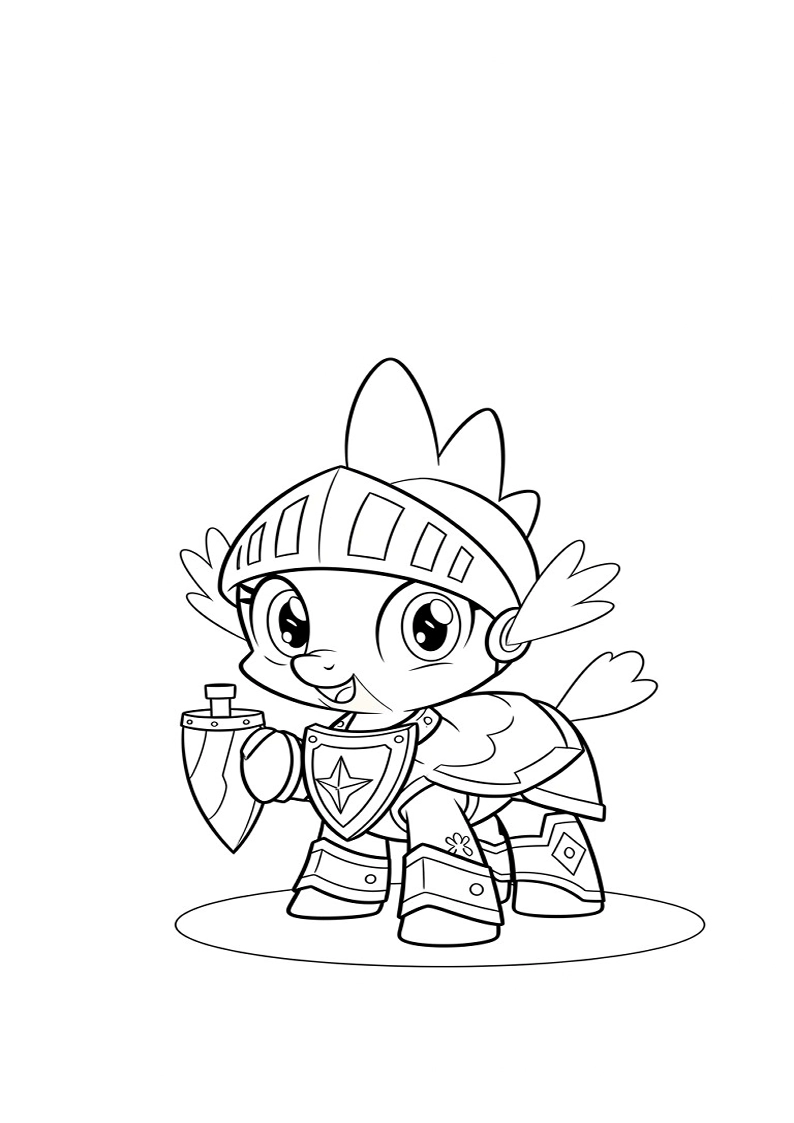 Spike My Little Pony Colouring Pages 75