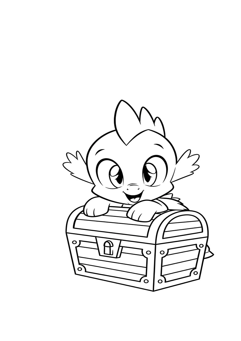 Spike My Little Pony Colouring Pages 76