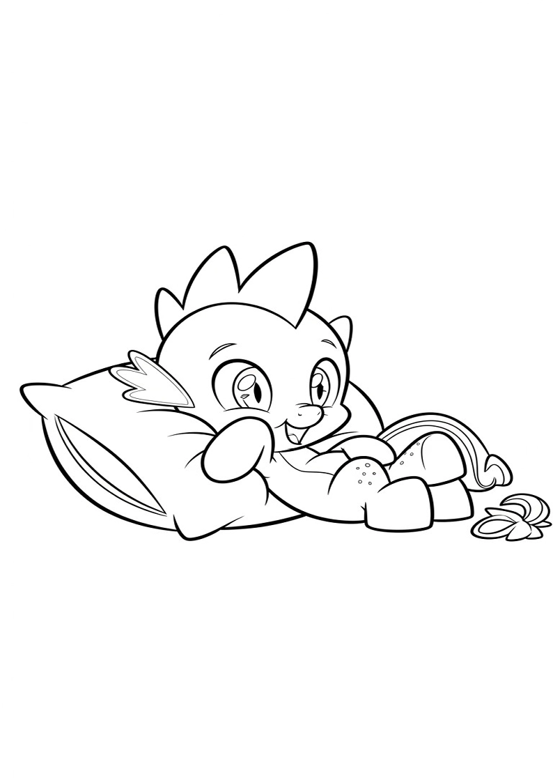 Spike My Little Pony Colouring Pages 78