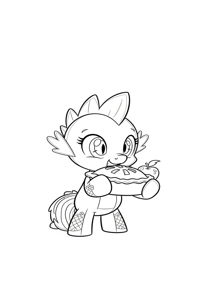 Spike My Little Pony Colouring Pages 80