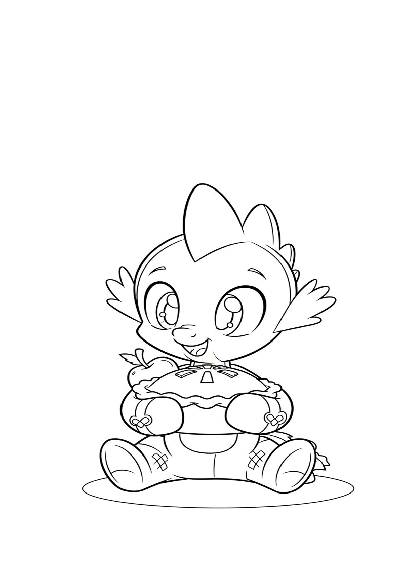 Spike My Little Pony Colouring Pages 81