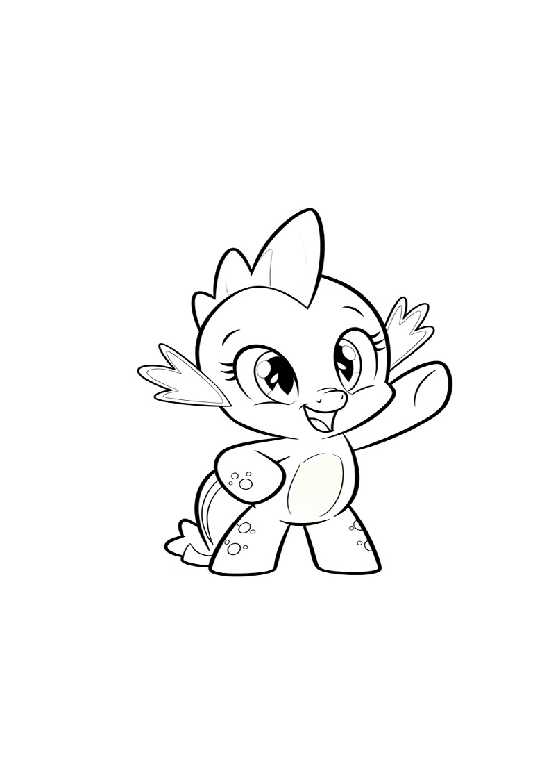 Spike My Little Pony Colouring Pages 84