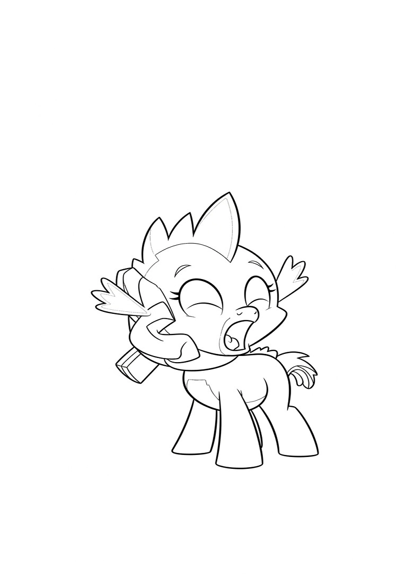 Spike My Little Pony Picture Coloring Pages 175