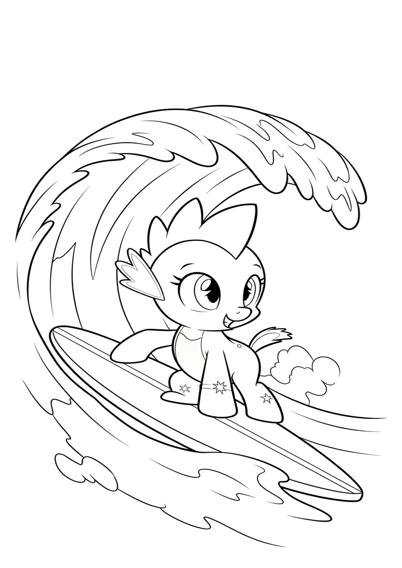 Spike My Little Pony Picture Coloring Pages 181