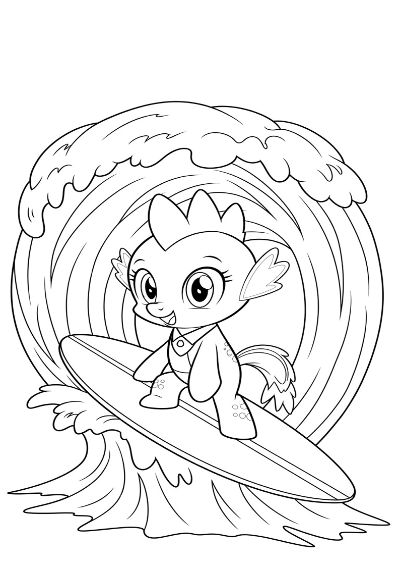 Spike My Little Pony Picture Coloring Pages 182
