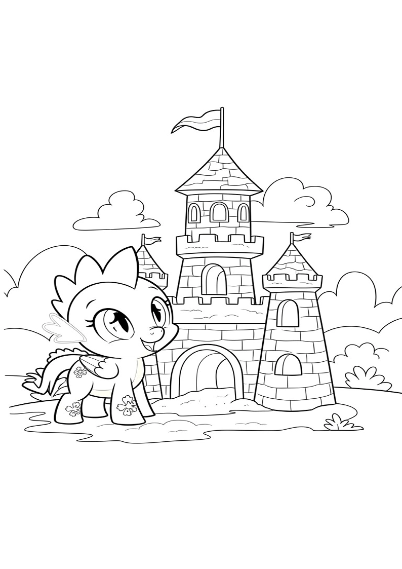 Spike My Little Pony Picture Coloring Pages 185