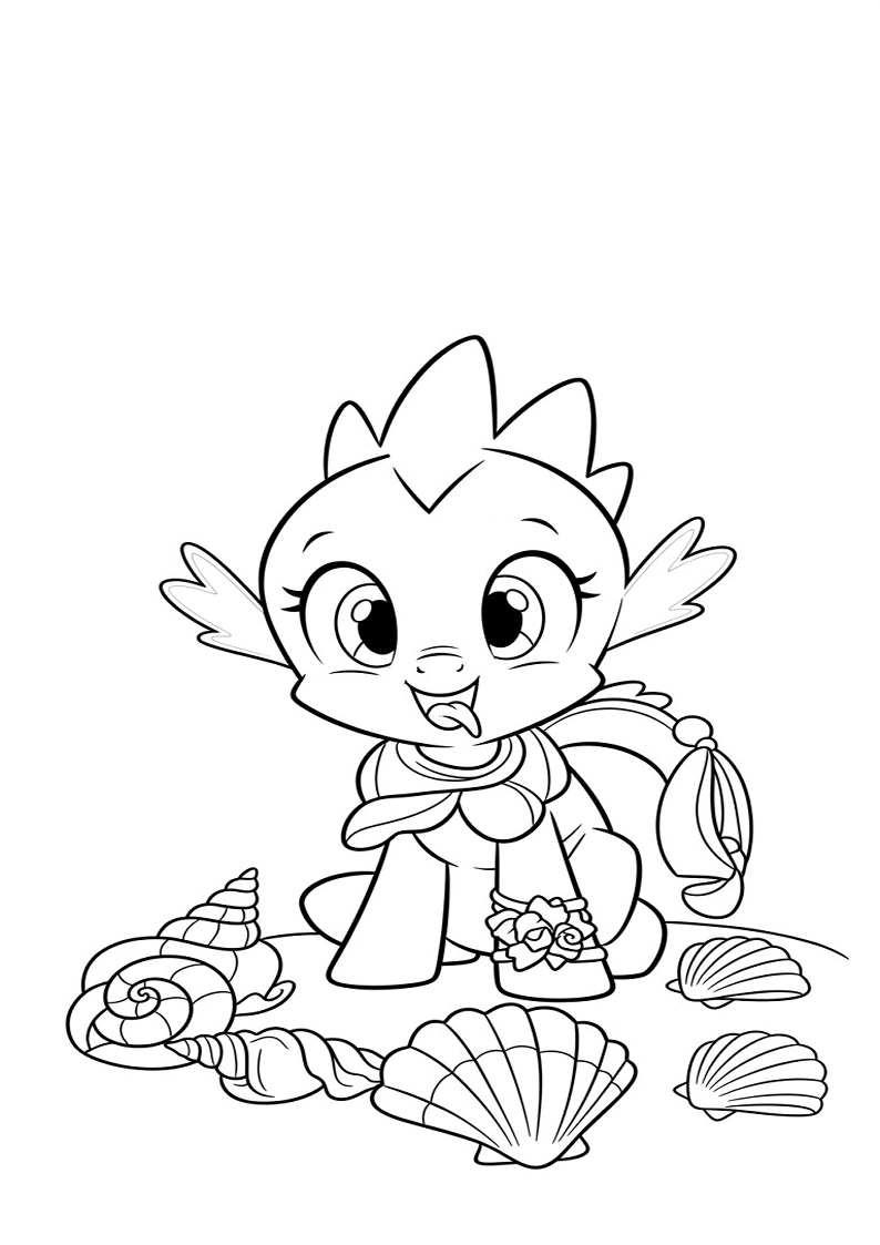 Spike My Little Pony Picture Coloring Pages 186