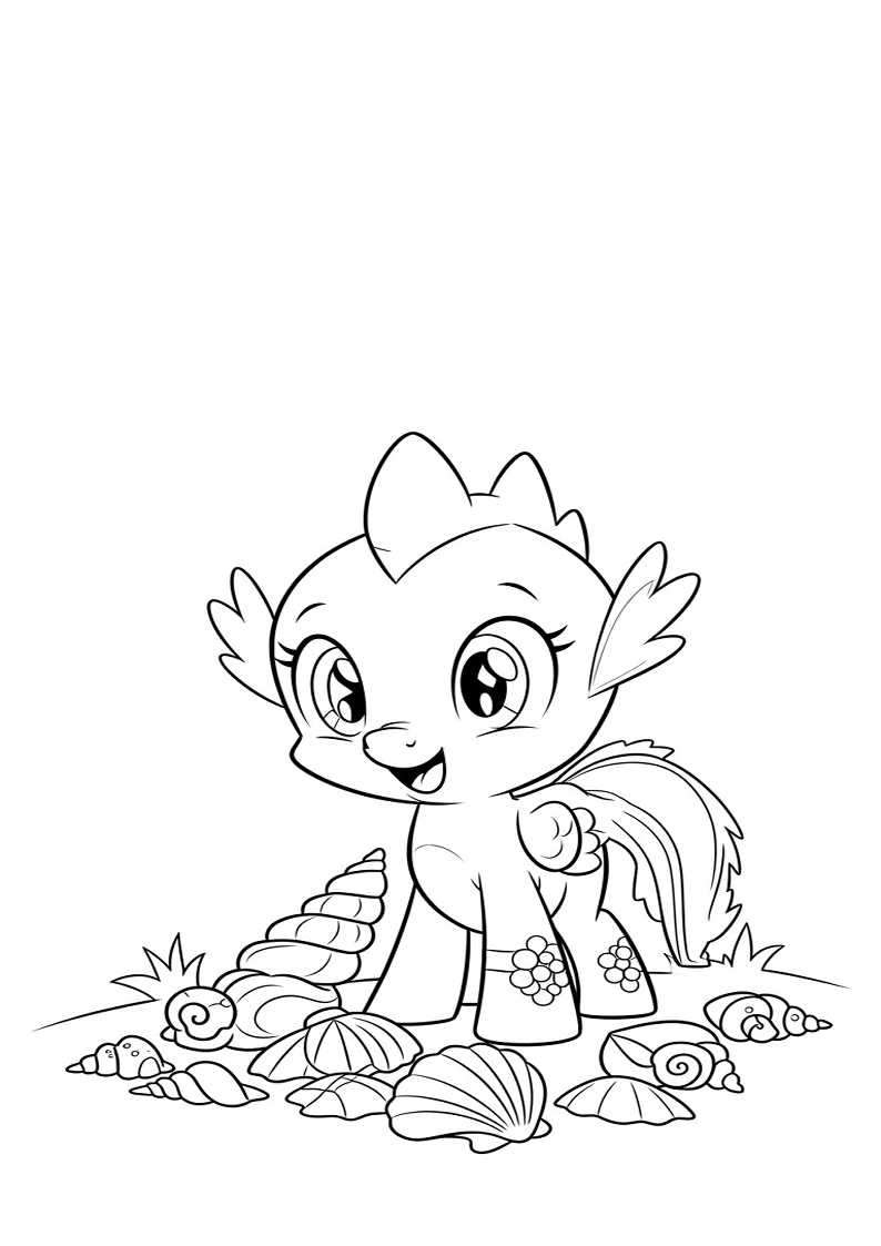 Spike My Little Pony Picture Coloring Pages 187