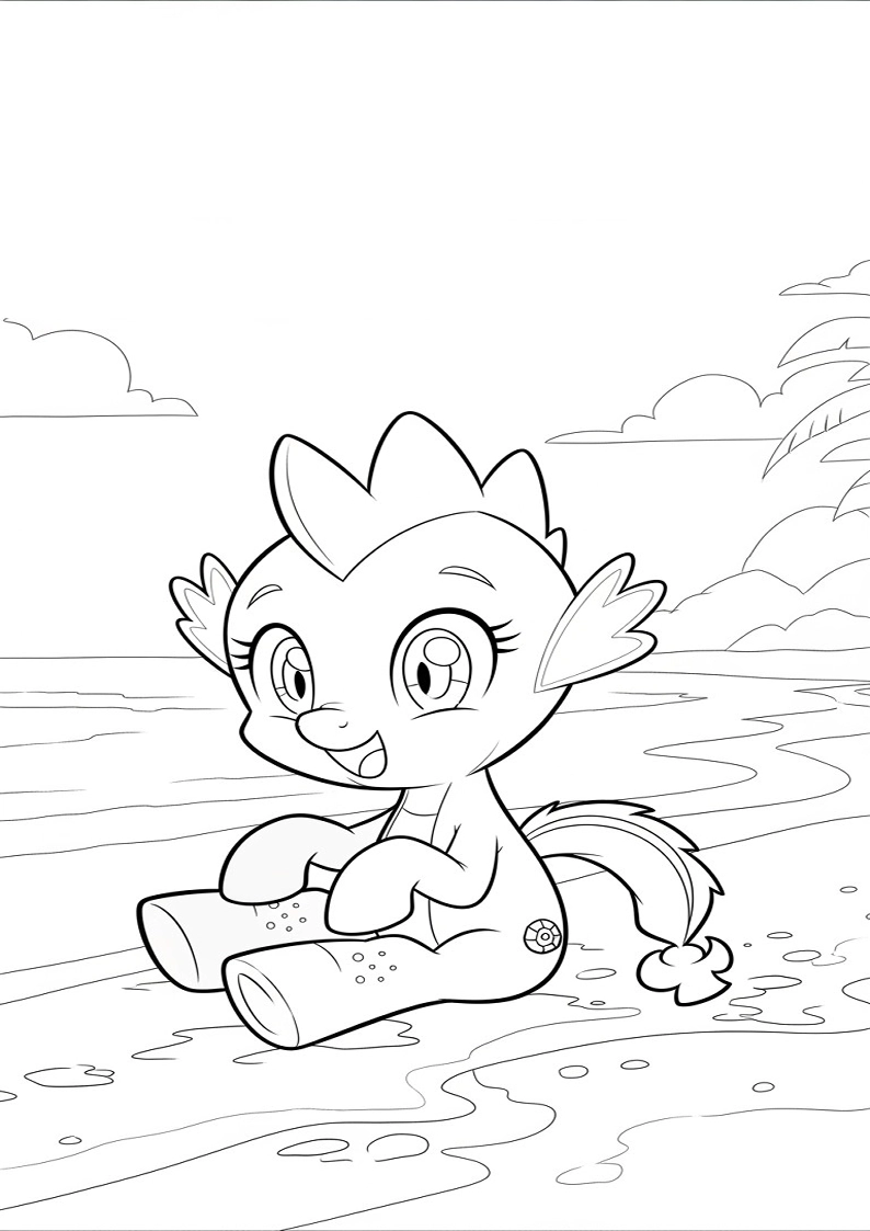 Spike My Little Pony Picture Coloring Pages 188