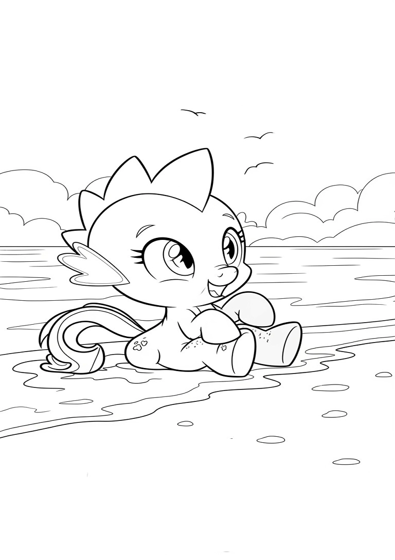 Spike My Little Pony Picture Coloring Pages 189