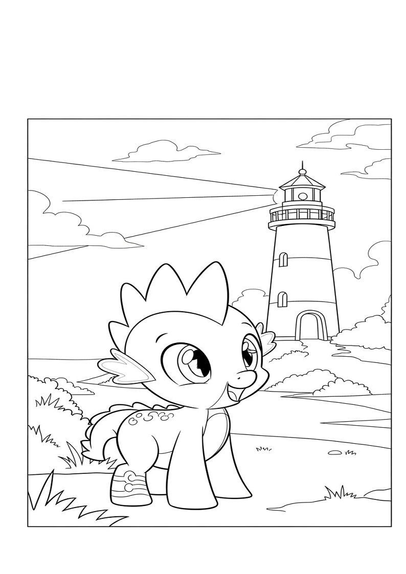 Spike My Little Pony Picture Coloring Pages 190