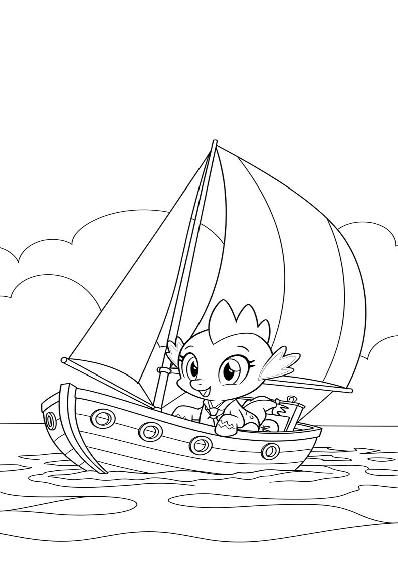 Spike My Little Pony Picture Coloring Pages 191