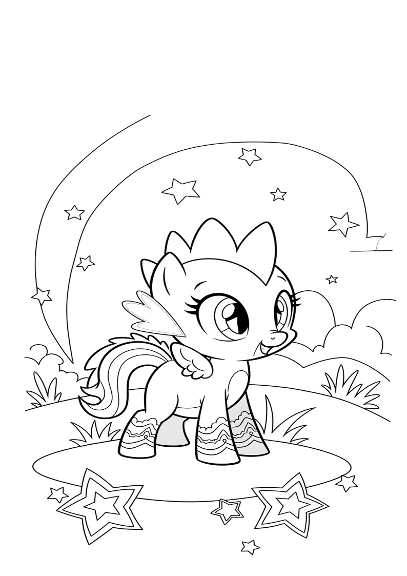 Spike My Little Pony Picture Coloring Pages 192