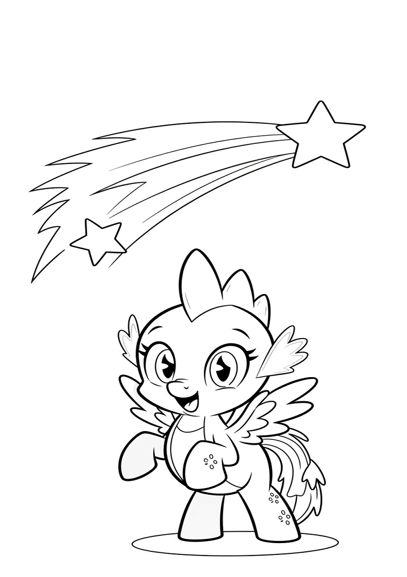 Spike My Little Pony Picture Coloring Pages 196