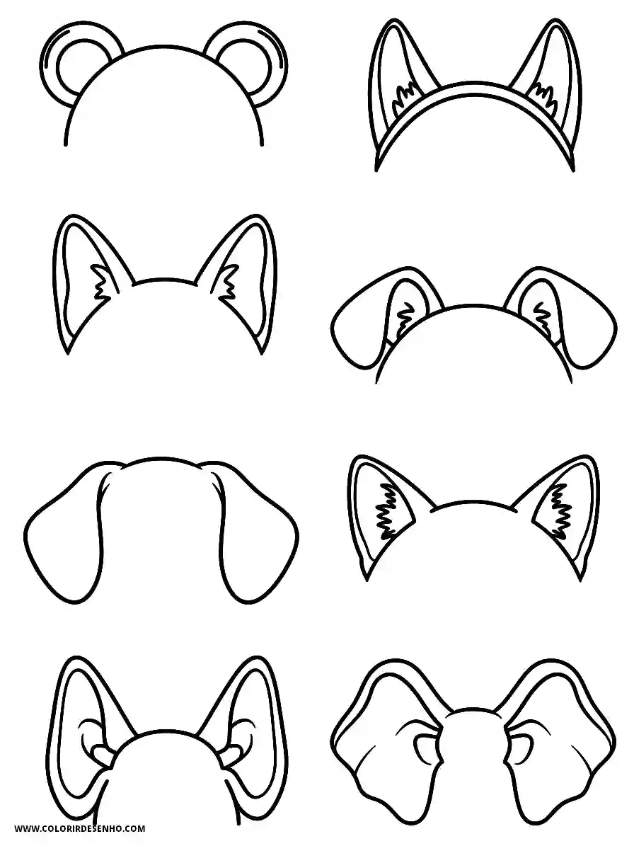 Ear Coloring Pages (26+ Free Printables) 25 Ear Line Art Style Topdown Aerial View Coloring Page