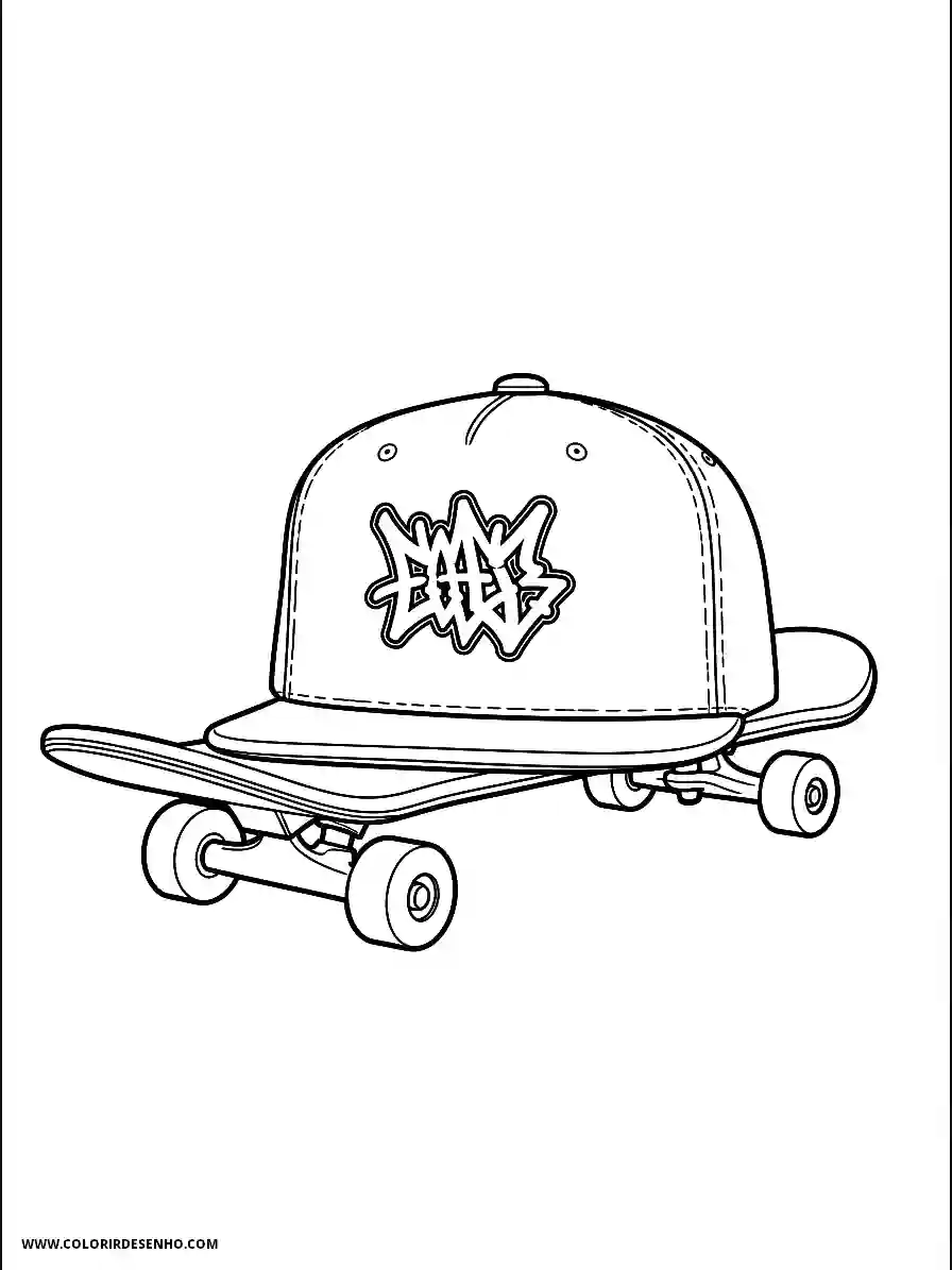 Hip Hop Coloring Pages (248+ Free Printables) 3 hip hop animation style simple close up of a snapback hat with a cool logo2058
