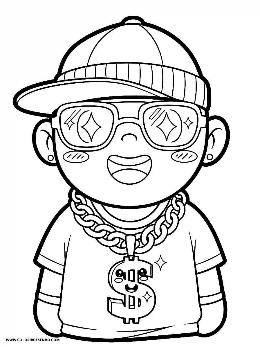 Hip Hop Coloring Pages (248+ Free Printables) 23 hip hop kawaii style easy giant gold chain necklace with a dollar sign pendant2038