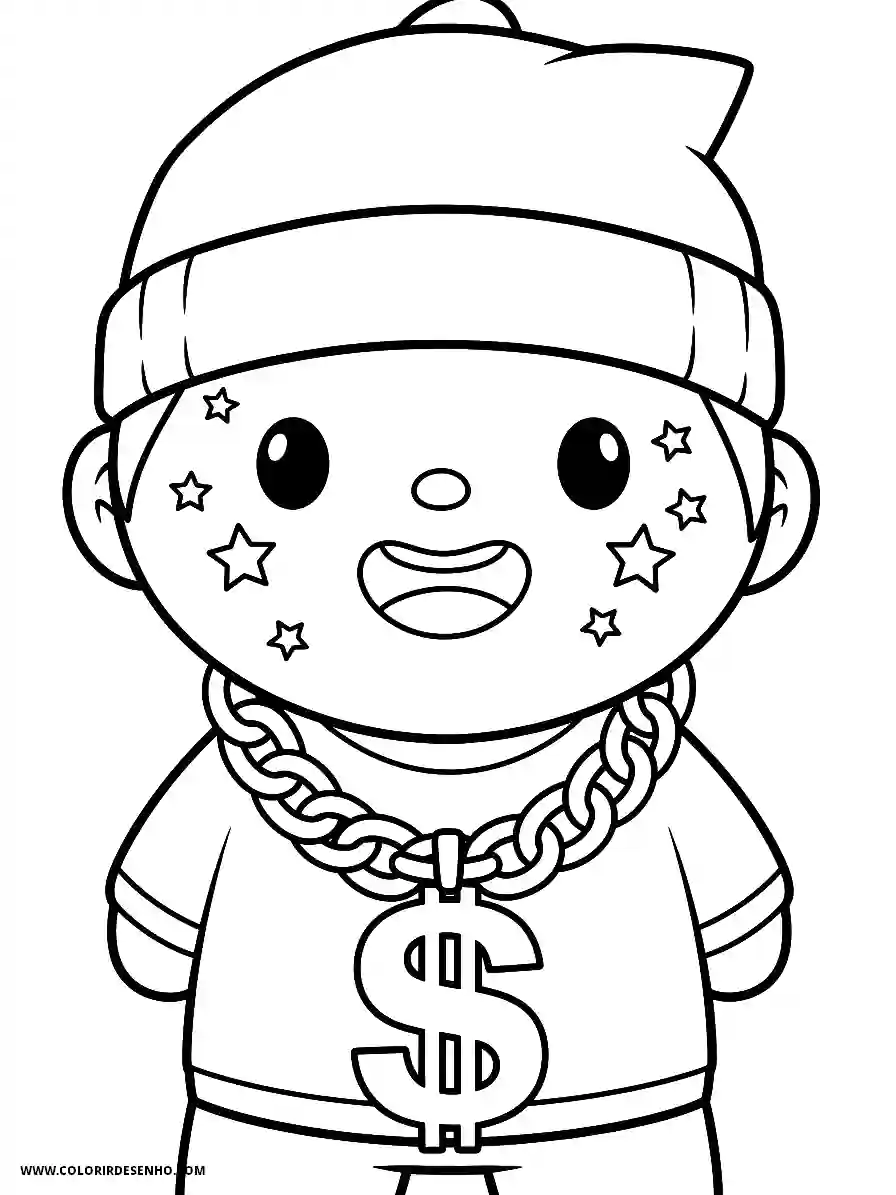 Hip Hop Coloring Pages (248+ Free Printables) 24 hip hop kawaii style easy large gold chain with dollar symbol charm2037