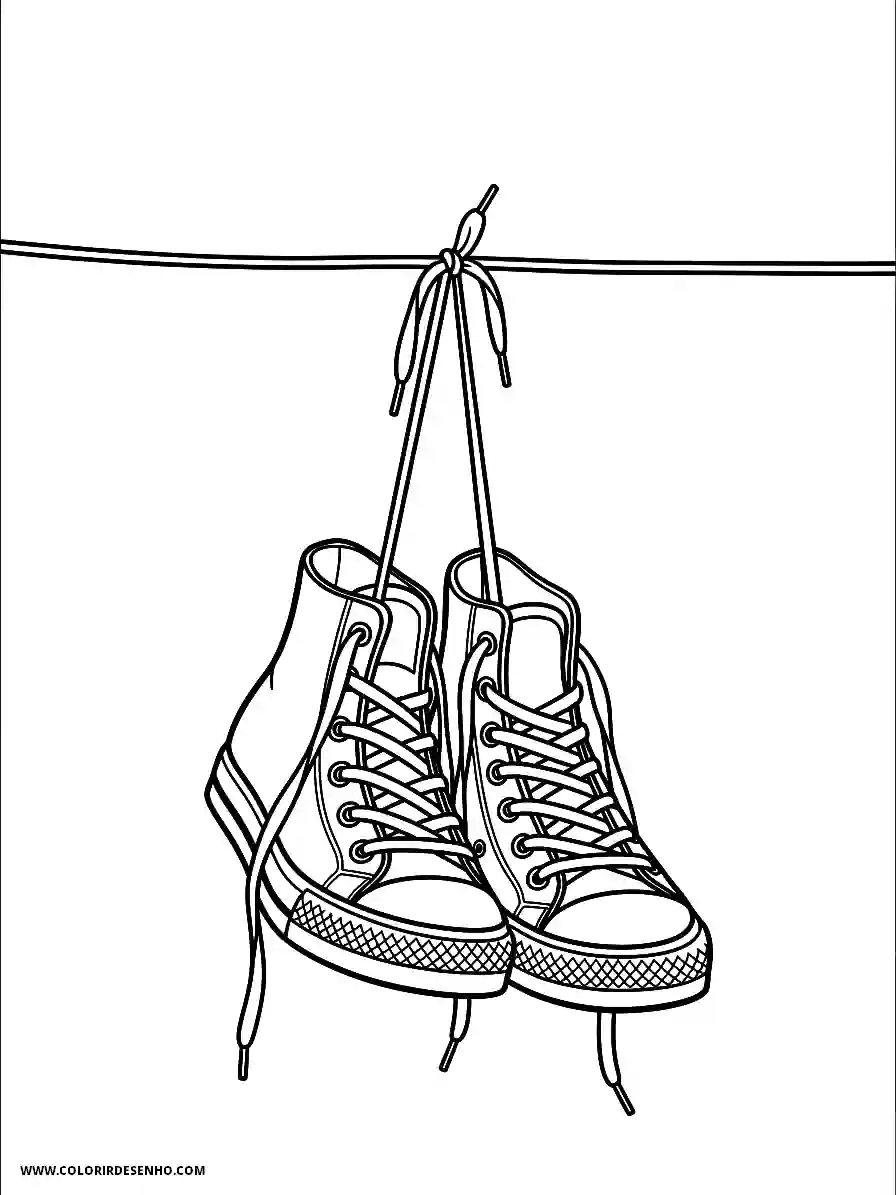Hip Hop Coloring Pages (248+ Free Printables) 26 hip hop line art easy set of high top shoes with untied laces suspended2035