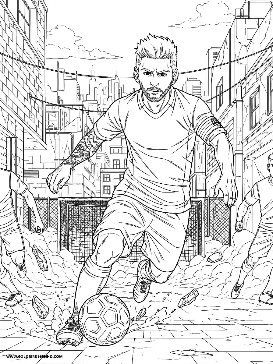 Lionel Messi Coloring Pages (95+ Free Printables) 71 lionel messi anime style for adults competing in gritty city street football match1888