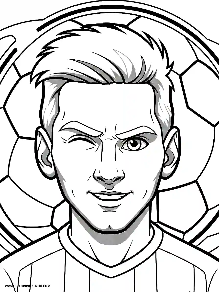 Lionel Messi Coloring Pages (95+ Free Printables) 76 lionel messi cartoon style for kids offering a confident blink at the lens1883