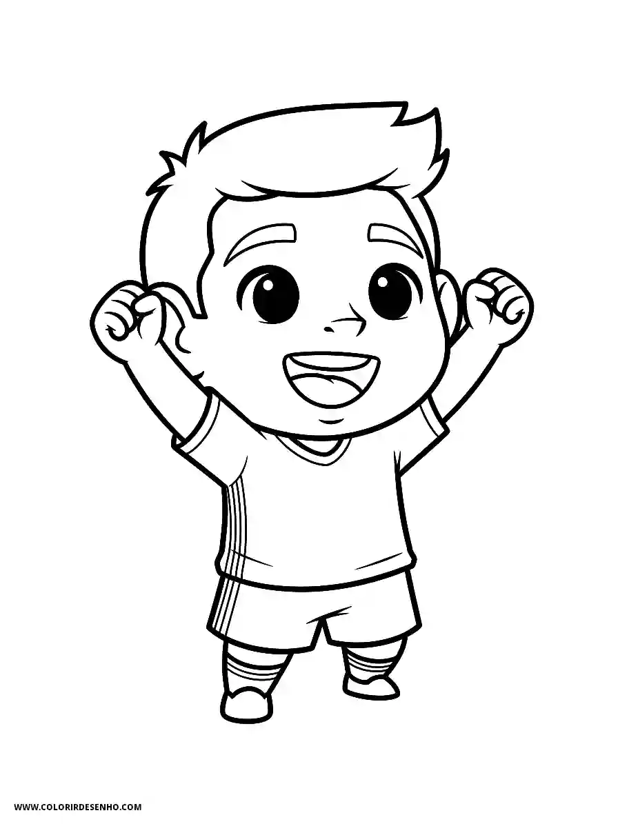Lionel Messi Coloring Pages (95+ Free Printables) 80 lionel messi chibi style adorable celebration pose with huge smile and arms raised1879