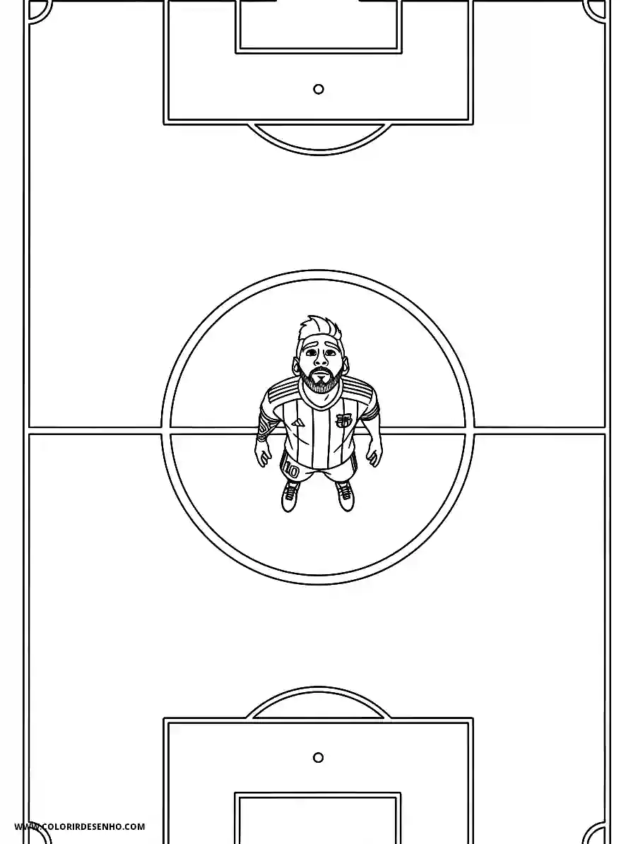 Lionel Messi Coloring Pages (95+ Free Printables) 68 lionel messi animation style simple easy topdown birdseye view looking at him on the center circle1891