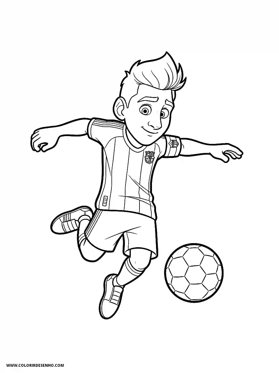 Lionel Messi Coloring Pages (95+ Free Printables) 70 lionel messi animation style simple kicking a soccer ball midair dynamically1889