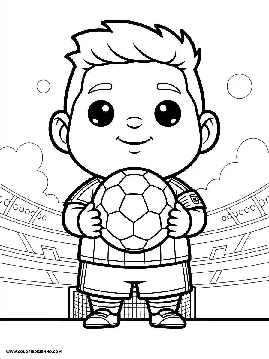 Lionel Messi Coloring Pages (95+ Free Printables) 86 lionel messi kawaii style cute bottom view gazing up at athlete grasping sphere1873