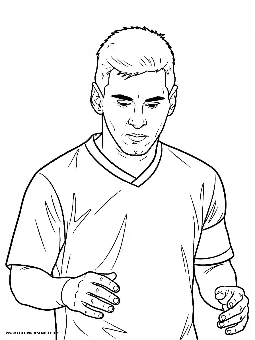 Lionel Messi Coloring Pages (95+ Free Printables) 91 lionel messi line art easy close up focused expression ready to take a kick1868