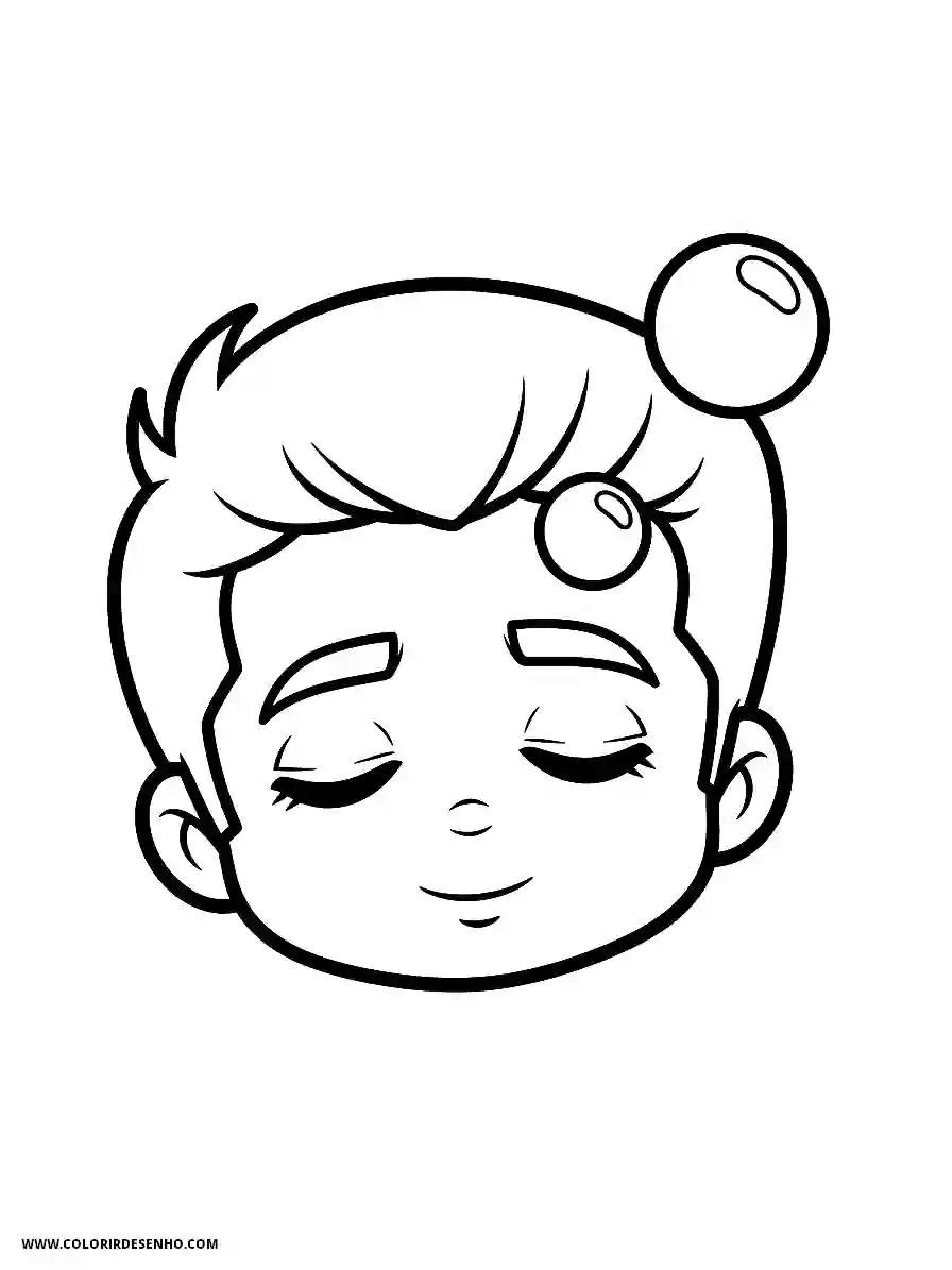 Man's Face Coloring Pages (258+ Free Printables) 17 mans face chibi style simple easy peaceful sleeping face with bubble1794