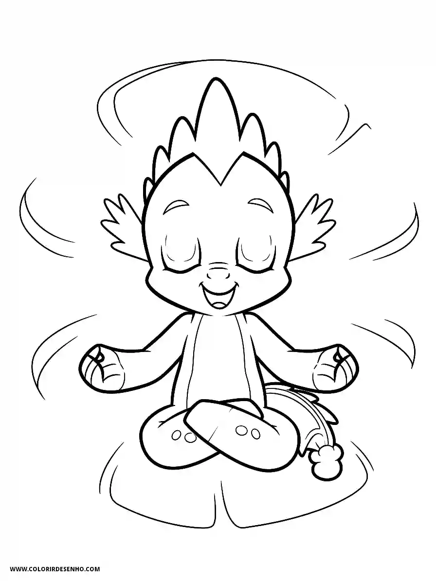 Spike My Little Pony Coloring Pages (212+ Free Printables) 205 spike my little pony anime style easy meditating in lotus position with peaceful aura2390