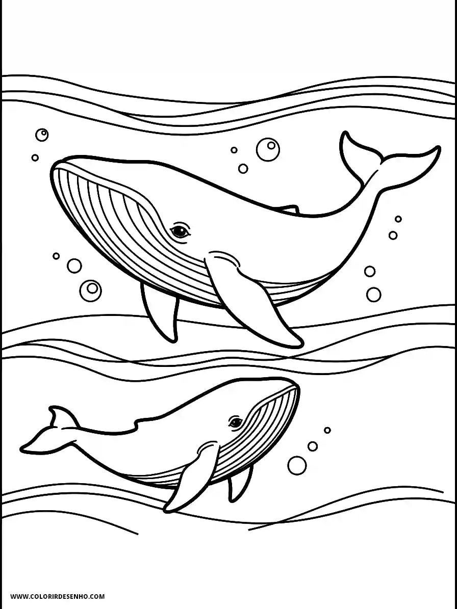 Whale Coloring Pages (139+ Free Printables) 138 whale line art simple mother whale swimming with baby calf2150