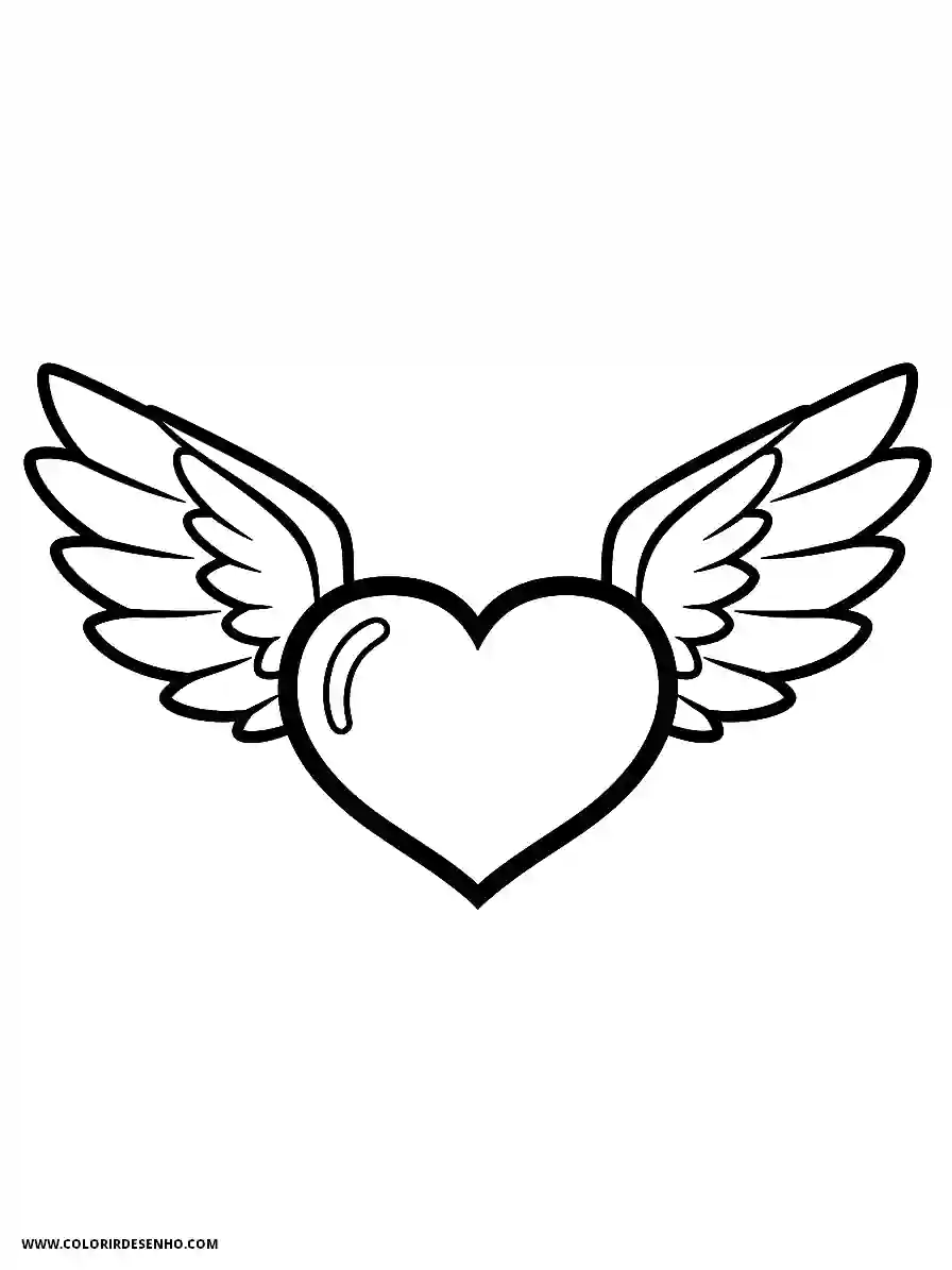 angel heart with wings