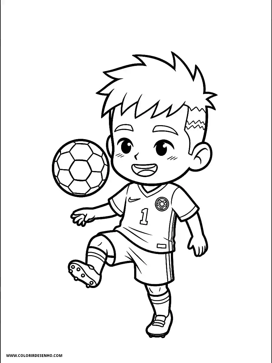 neymar dribbling soccer ball with joyful expression