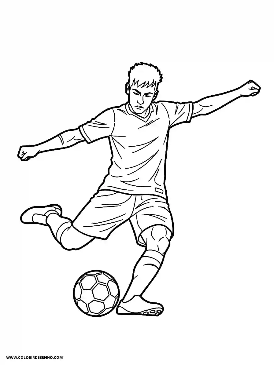 neymar kicking soccer ball in mid air